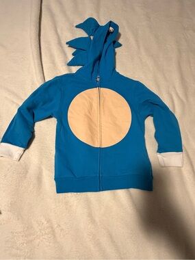 H&M Sonic Blue Hoodie with Cream Belly and Hood Spikes - Kids